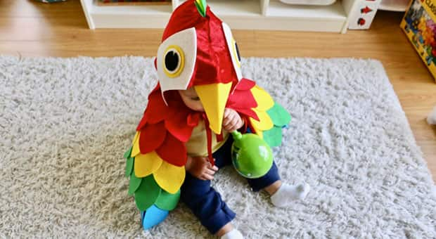 Colorful parrot costume